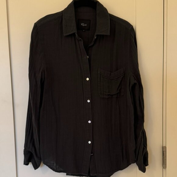 Rails Ellis button down shirt in Washed Black - Picture 3 of 5